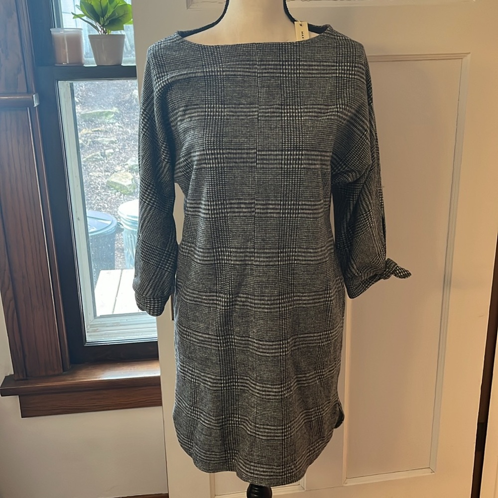 CLOSETCLEANOUT Max Studio Tweed Shift Dress Long Sleeve